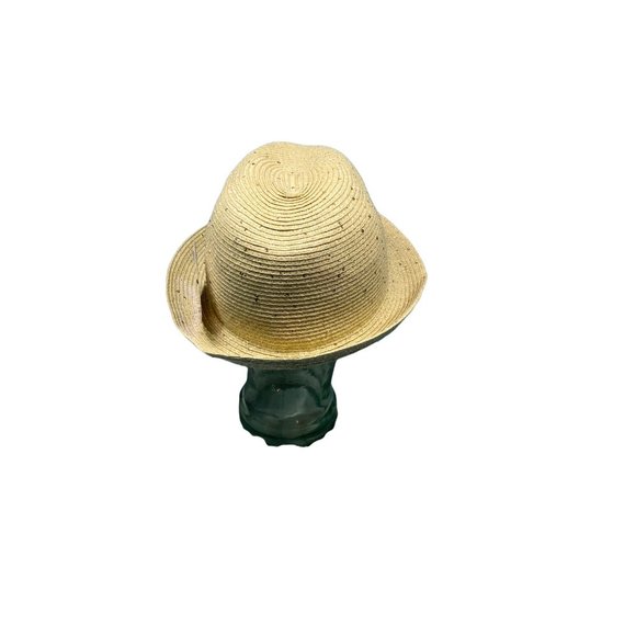 Hat Attack Tan Sequin Straw Panama Hat main image 4